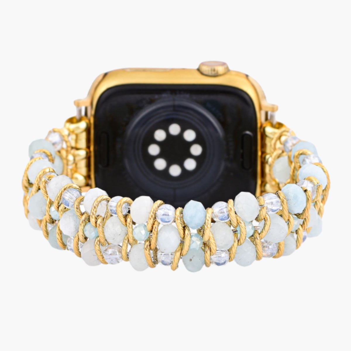 Aquamarine Glow Braided Apple Watch Strap Large