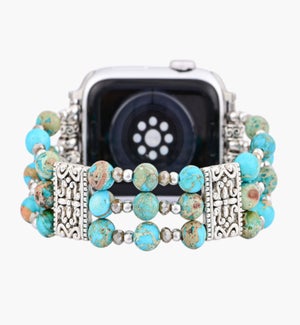 Artisanal Turquoise Spirit Stretch Apple Watch Strap Large