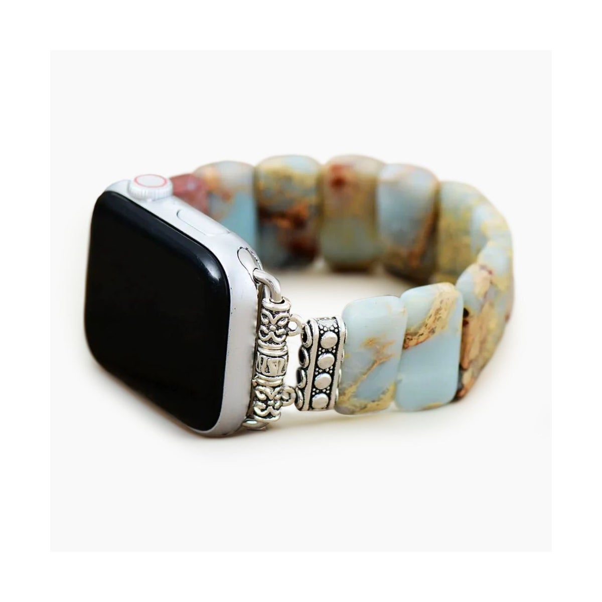 Earth Tibetan Jasper Stretch Apple Watch Strap Small