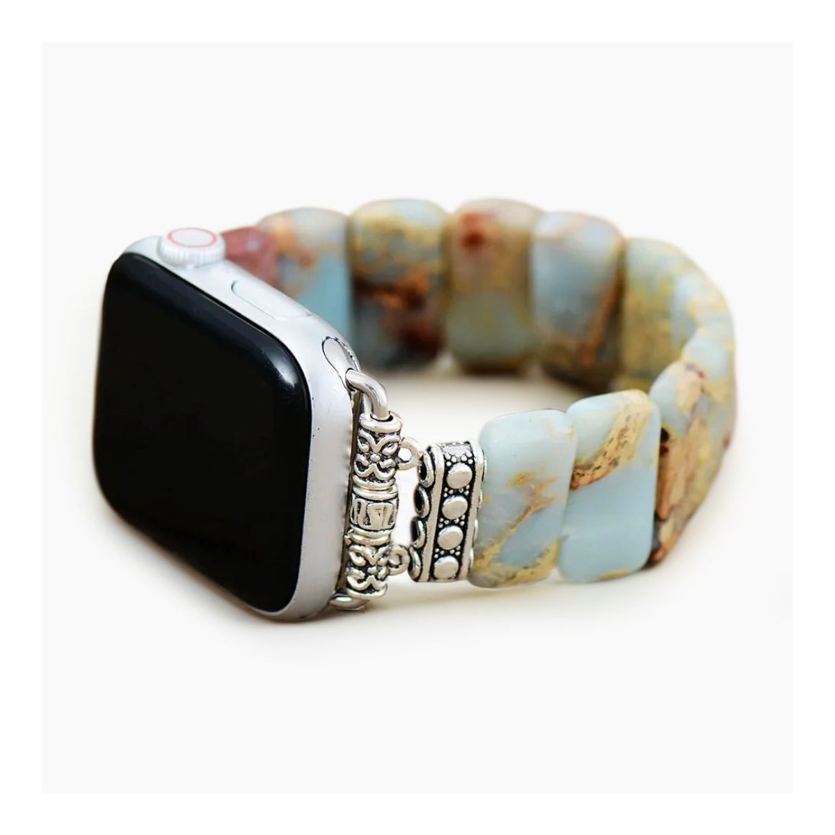 Earth Tibetan Jasper Stretch Apple Watch Strap Small