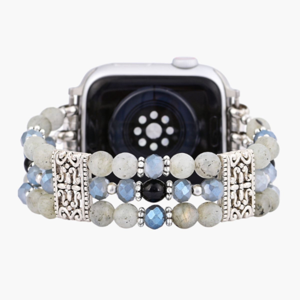 Artisanal Labradorite Indigo Stretch Apple Watch Strap Small