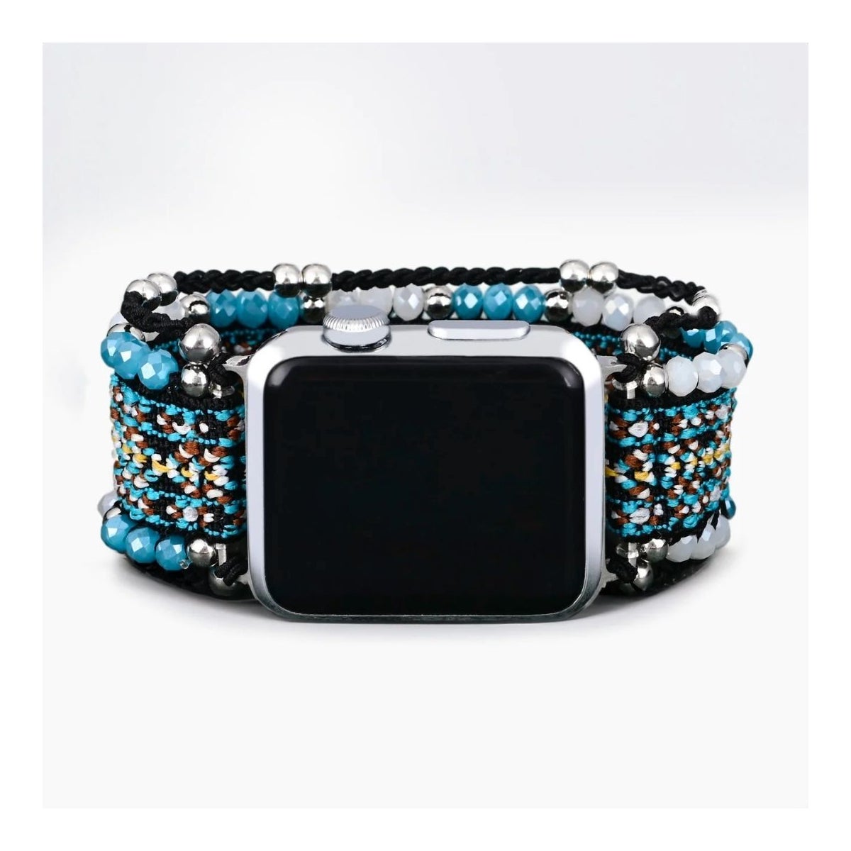 Cerulean Noir Stretch Apple Watch Strap Small