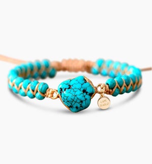 Ethnic Turquoise Charm Bracelet