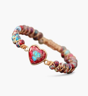 Passion Heart Friendship Bracelet Red