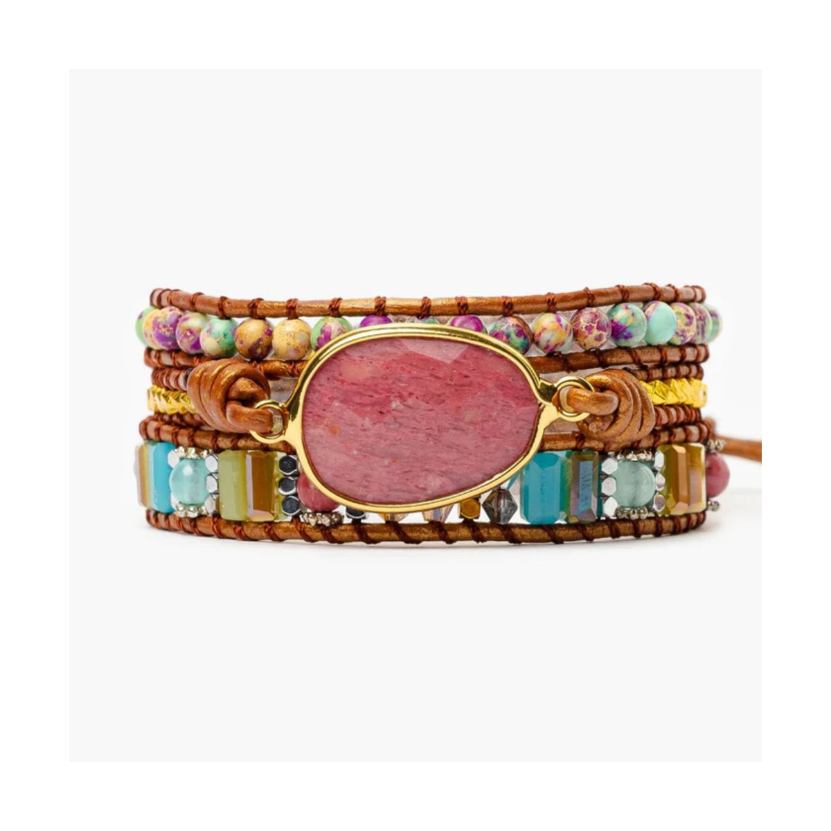 Healing Rhodochrosite Wrap Bracelet