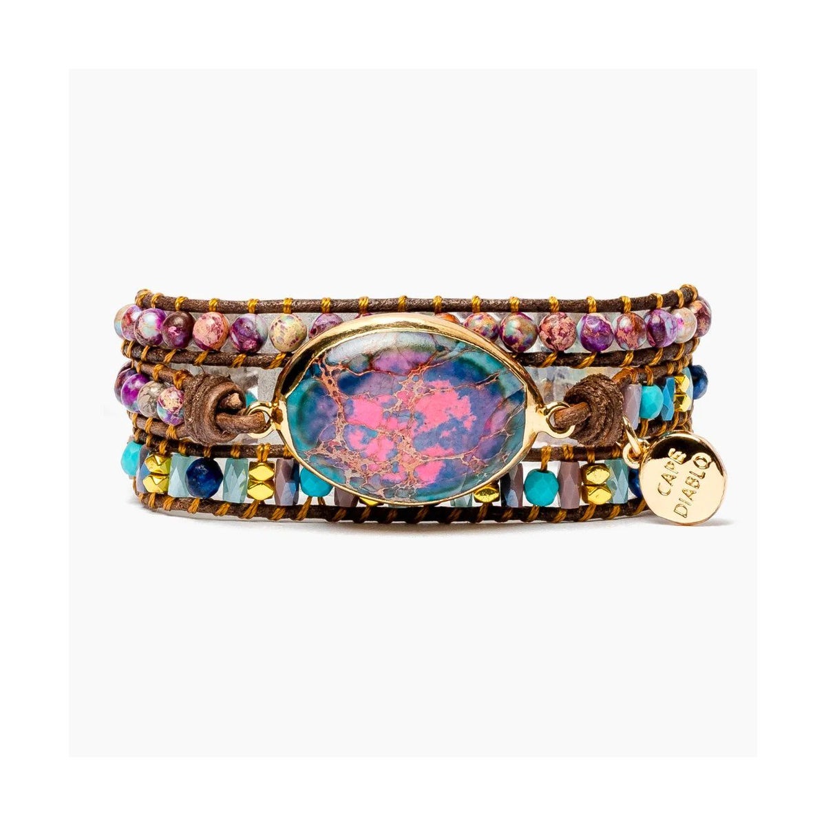 Intense Emperor Jasper Wrap Bracelet