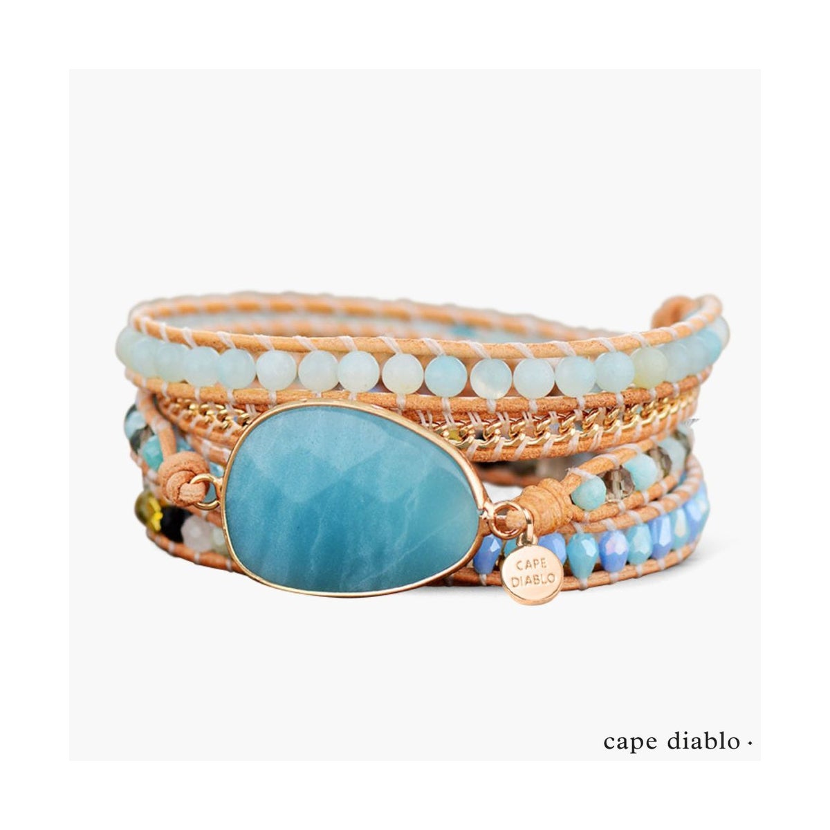 Healing Amazonite Protection Wrap Bracelet