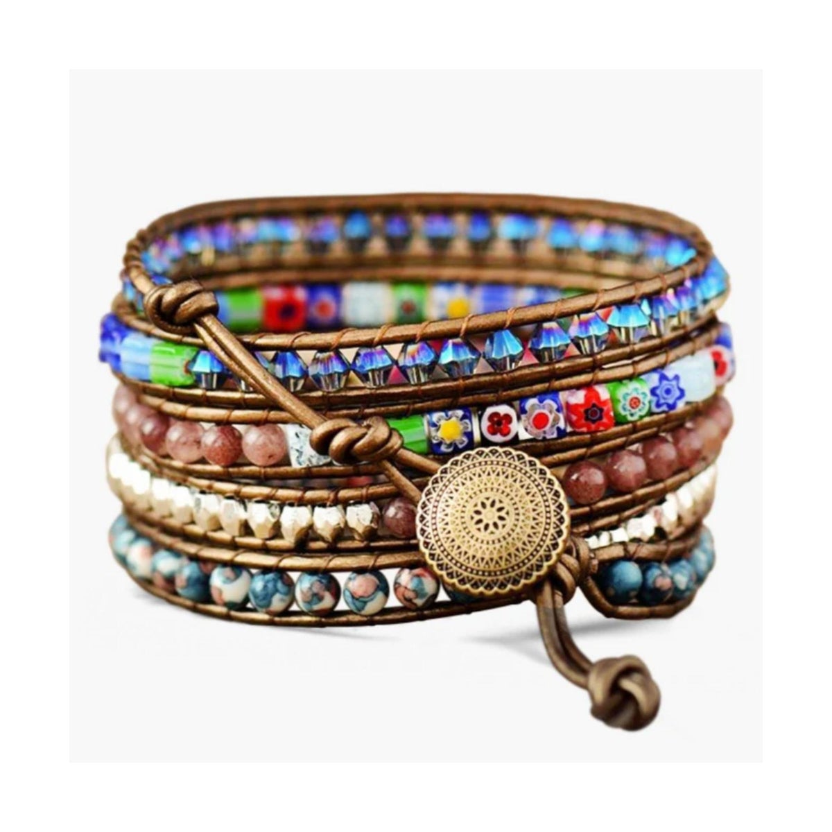 Imperial Flower Protection Wrap Bracelet