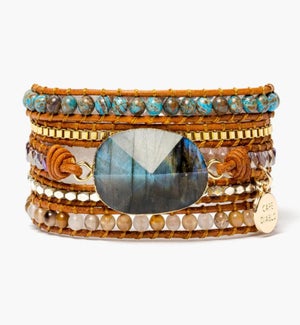 Labradorite Wanderer Wrap Bracelet