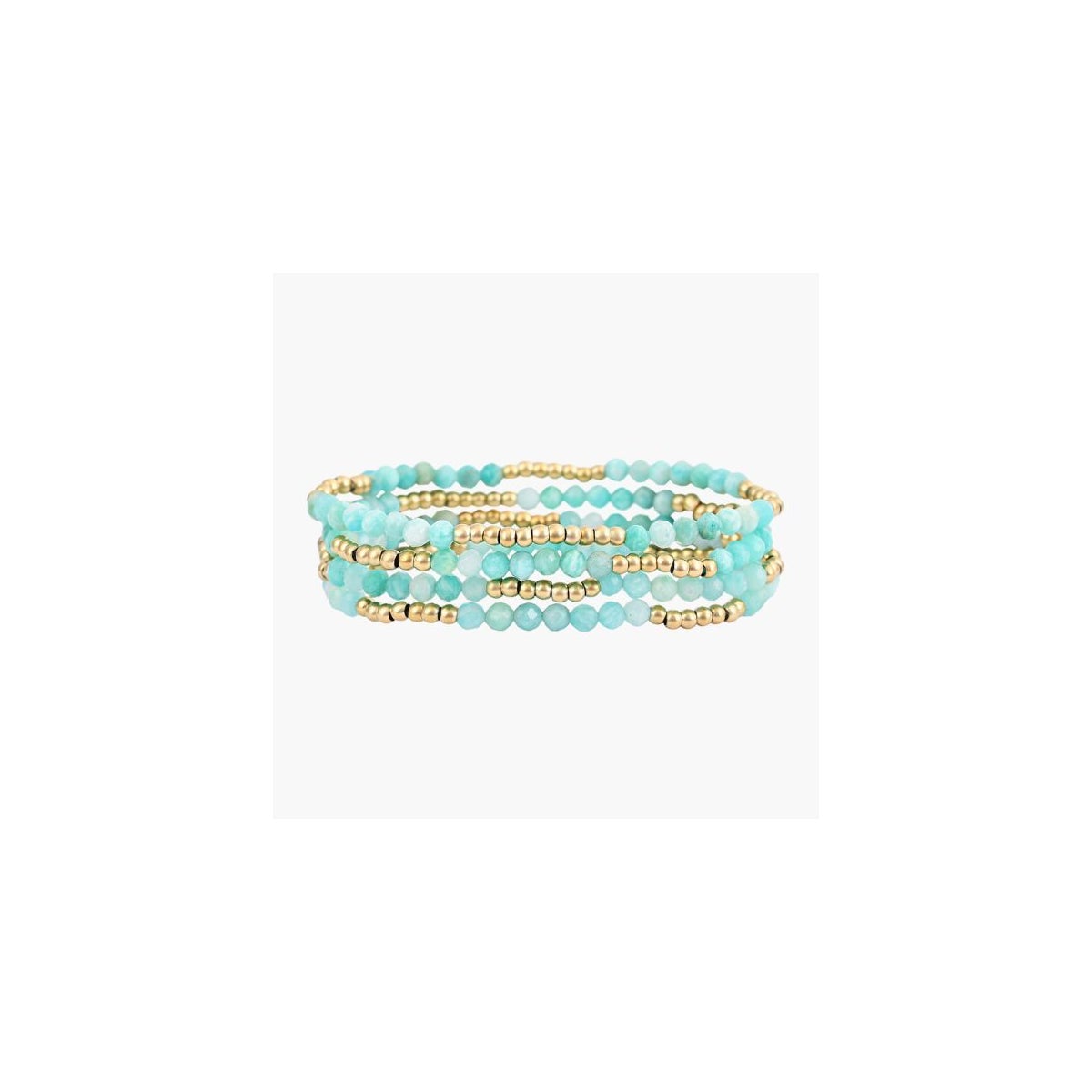 Glowing Amazonite Bracelet Set