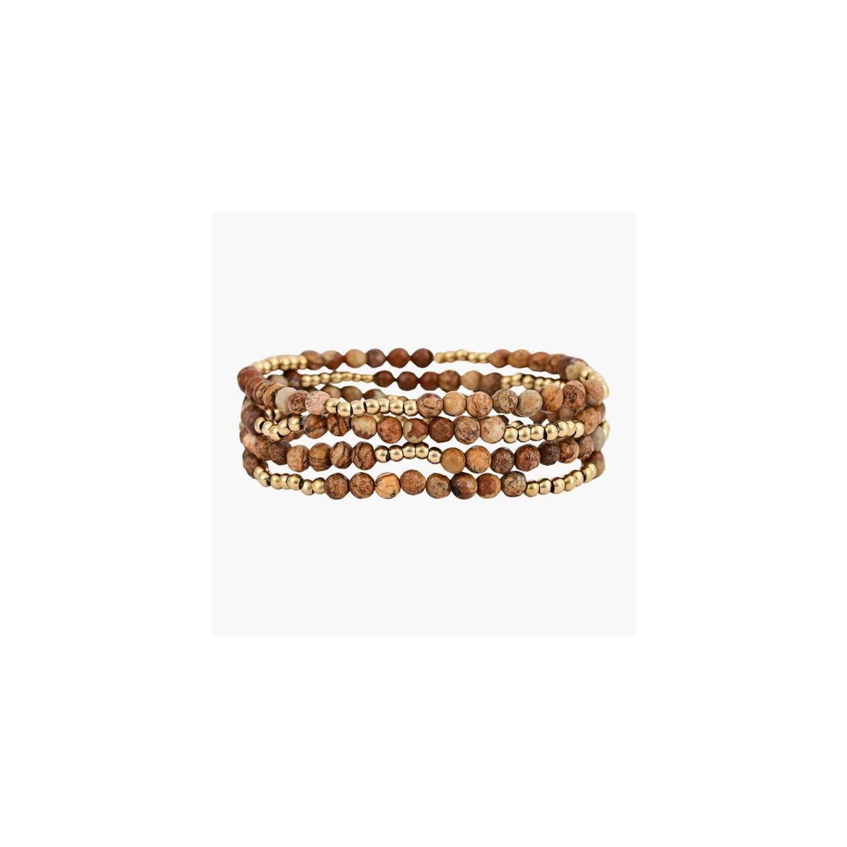 Golden Earth Jasper Bracelet Set