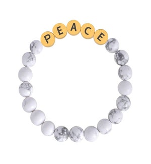 Howlite Peace Inspiration Bracelet