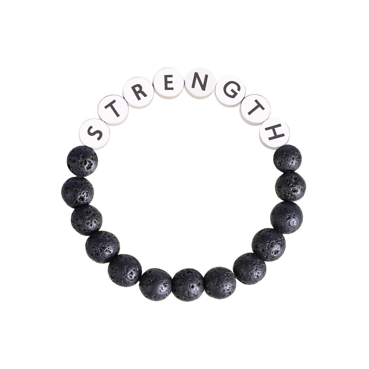 Lava Stone Strength Inspiration Bracelet