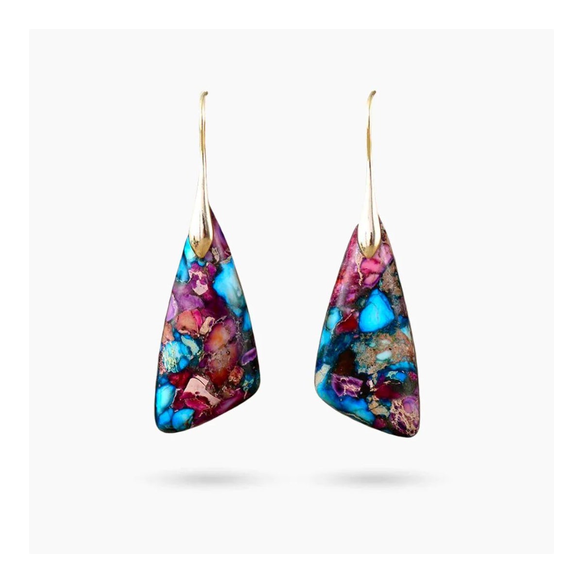 Mauvy Glamour Jasper Earrings