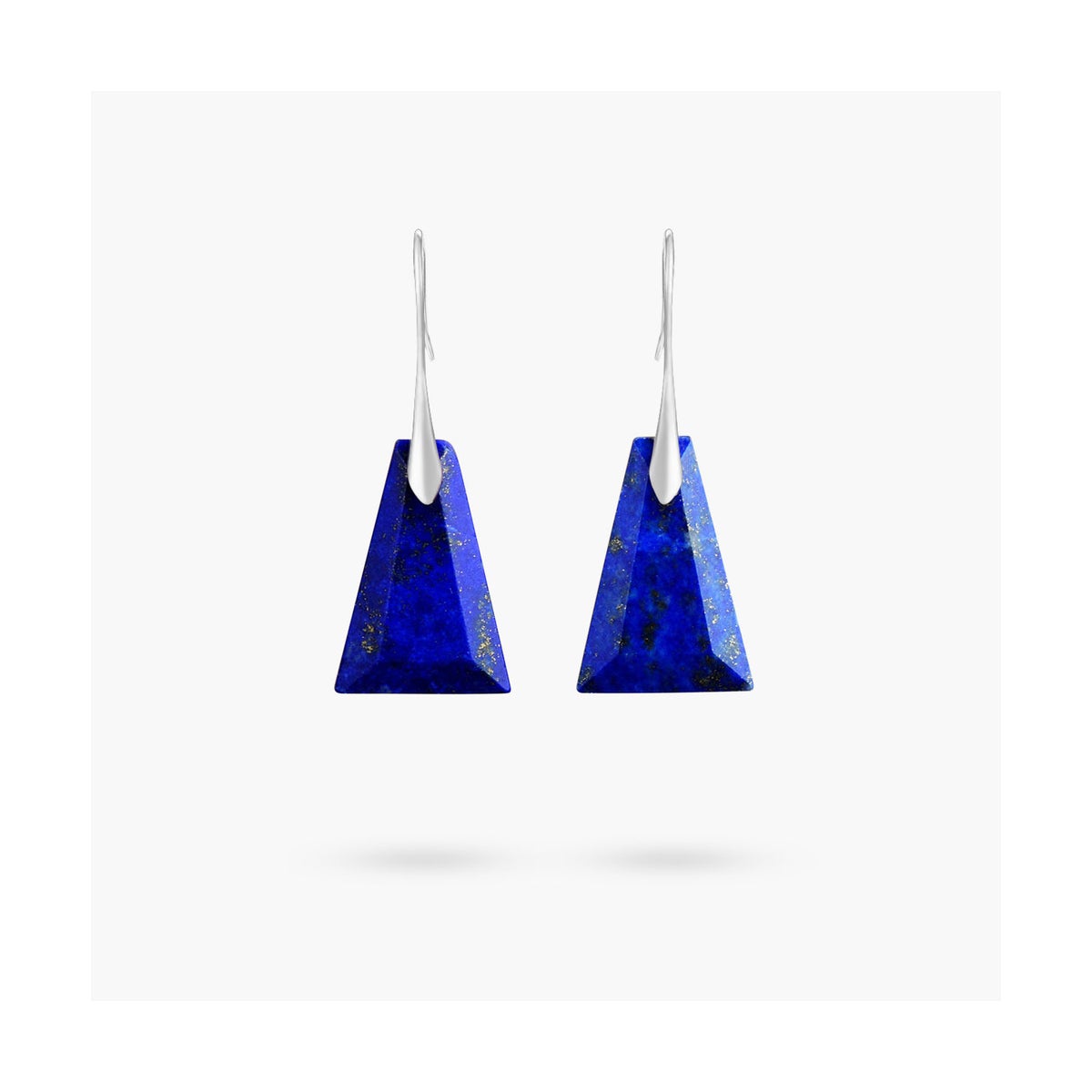 Lapis Lazuli Geometric Drop Earrings