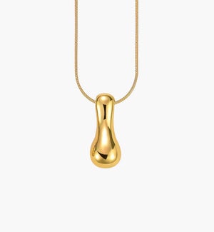 Golden Glow Bubble Letter Necklace - I