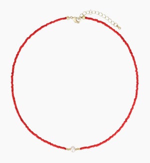 Red Serene Pearl Necklace