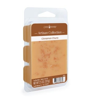 Artisan Wax Melts 2.5 oz - Cinnamon Churro - Cinnamon, Sugar, Vanilla Bean