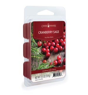 Classic Wax Melts 2.5 oz - Cranberry Sage - Cranberry, Cedar, Spruce