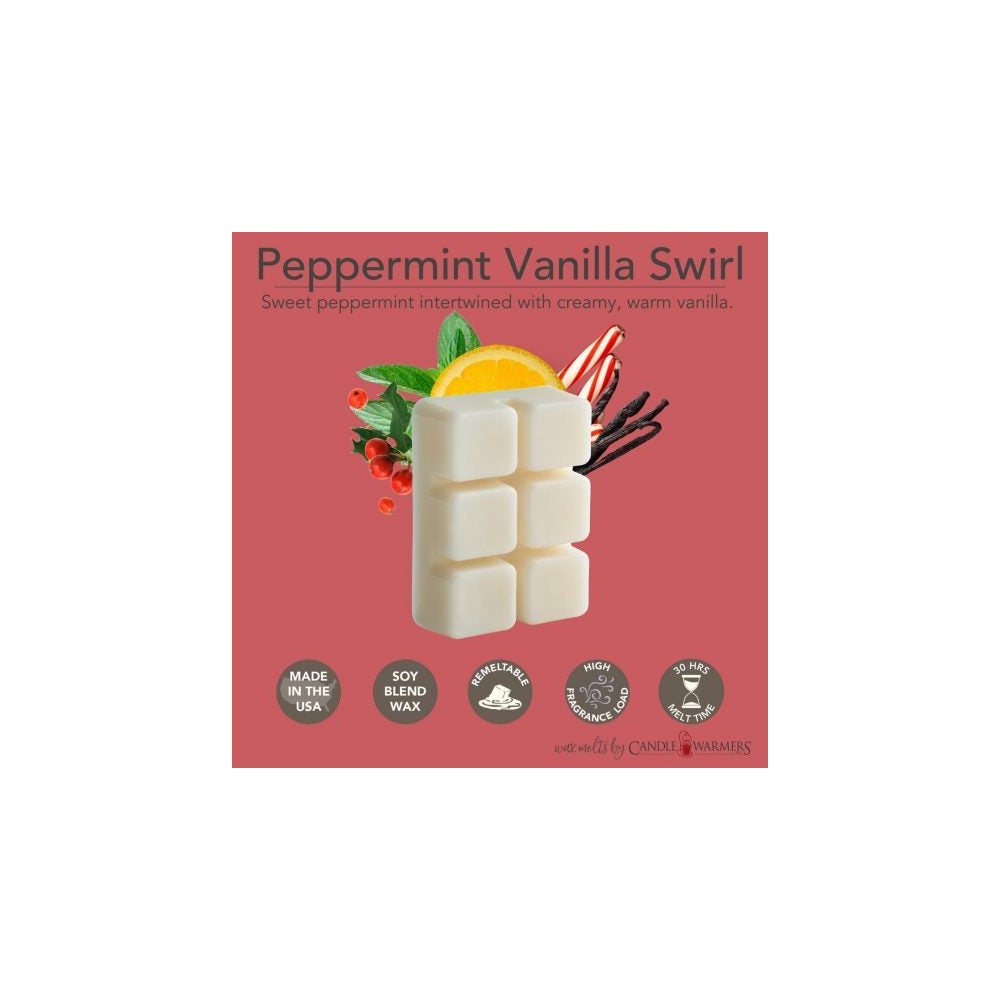Classic Wax Melts 2.5 oz - Peppermint Vanilla Swirl