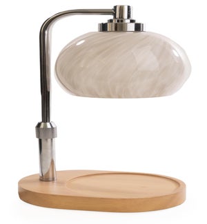 Swirl Blown Glass Candle Warmer Lamp