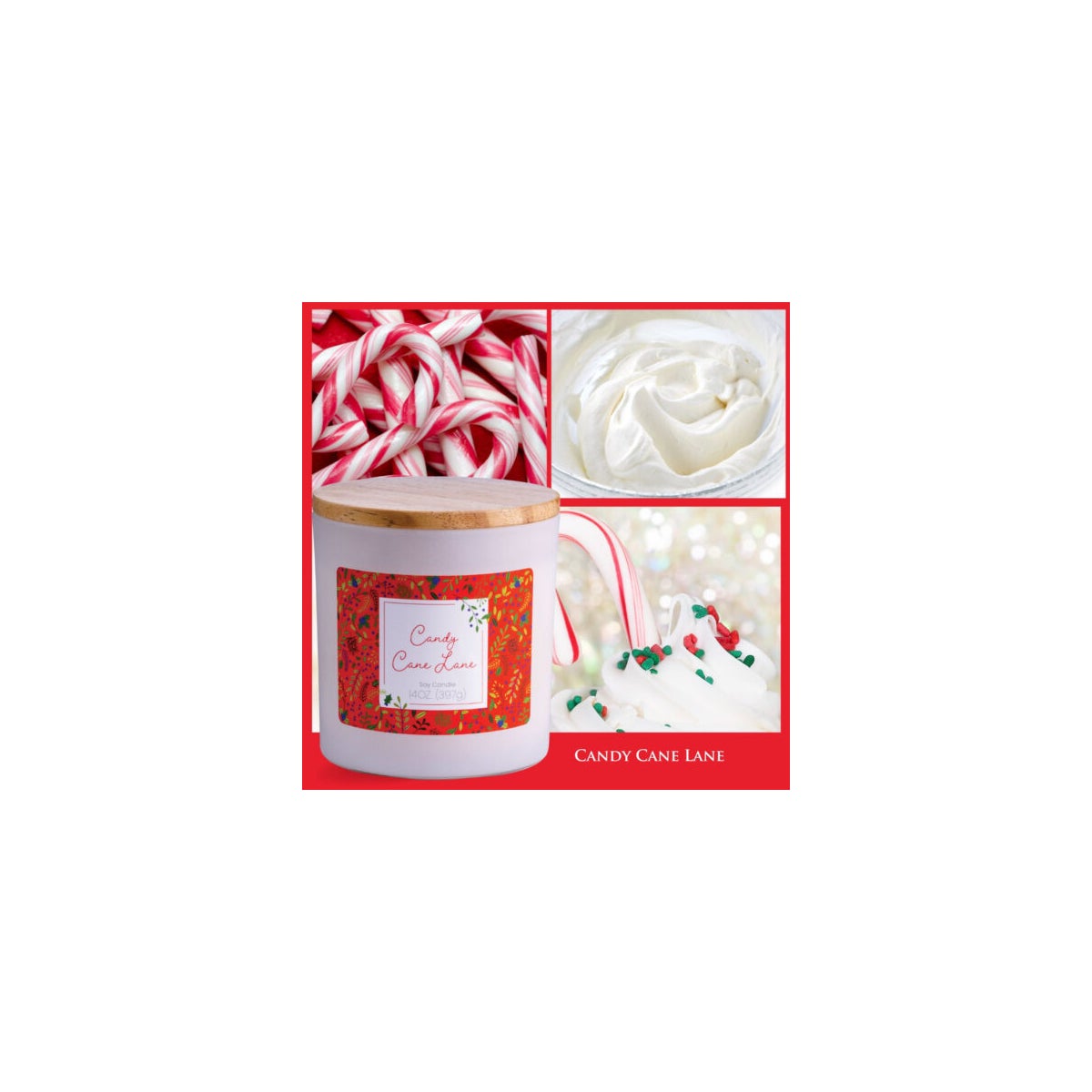 Limited Edition Holiday Candle - Candy Cane Lane