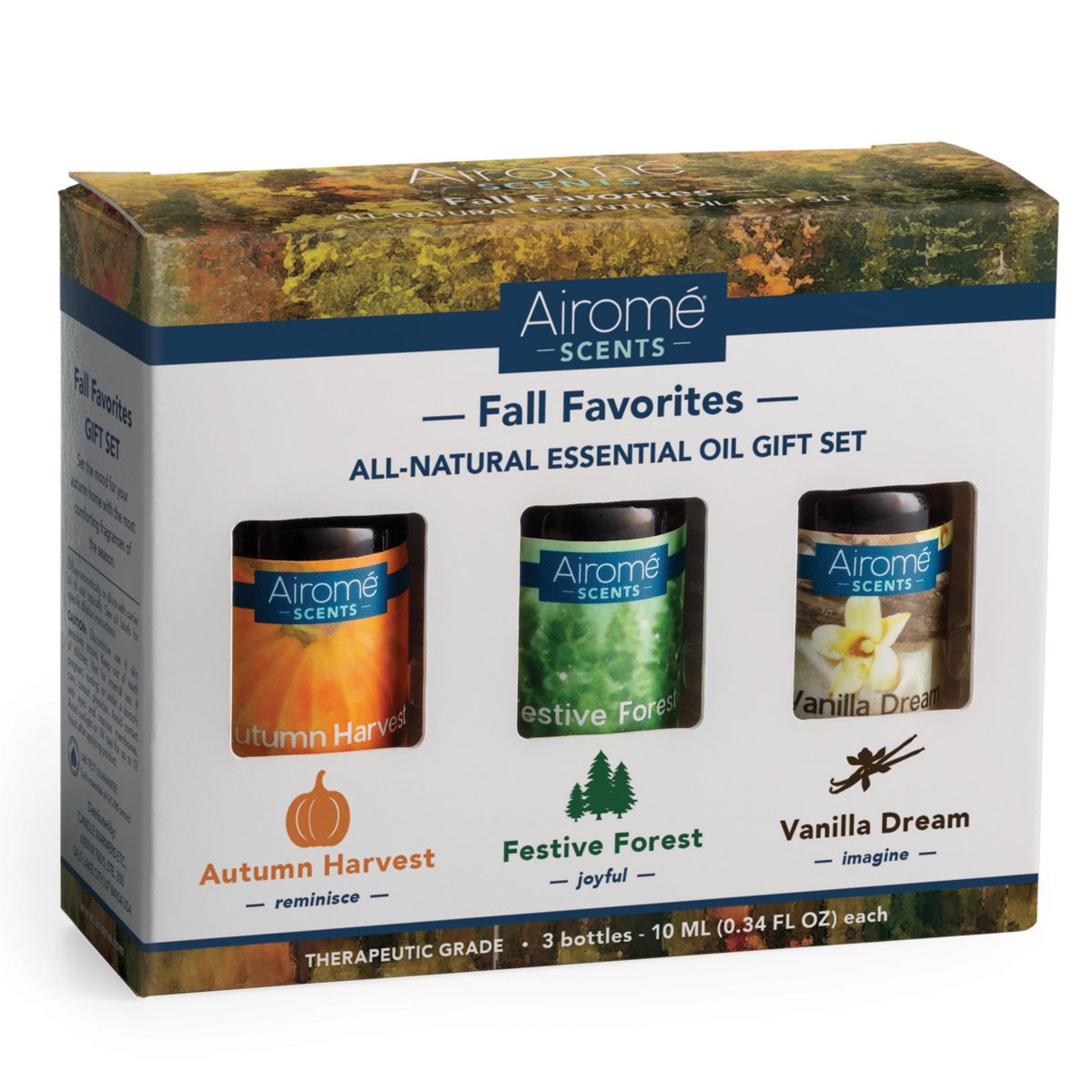 Essential Oils Gift Set - Airome Scents Fall Favorites - Includes Autumn Harvest, Festive Forest and