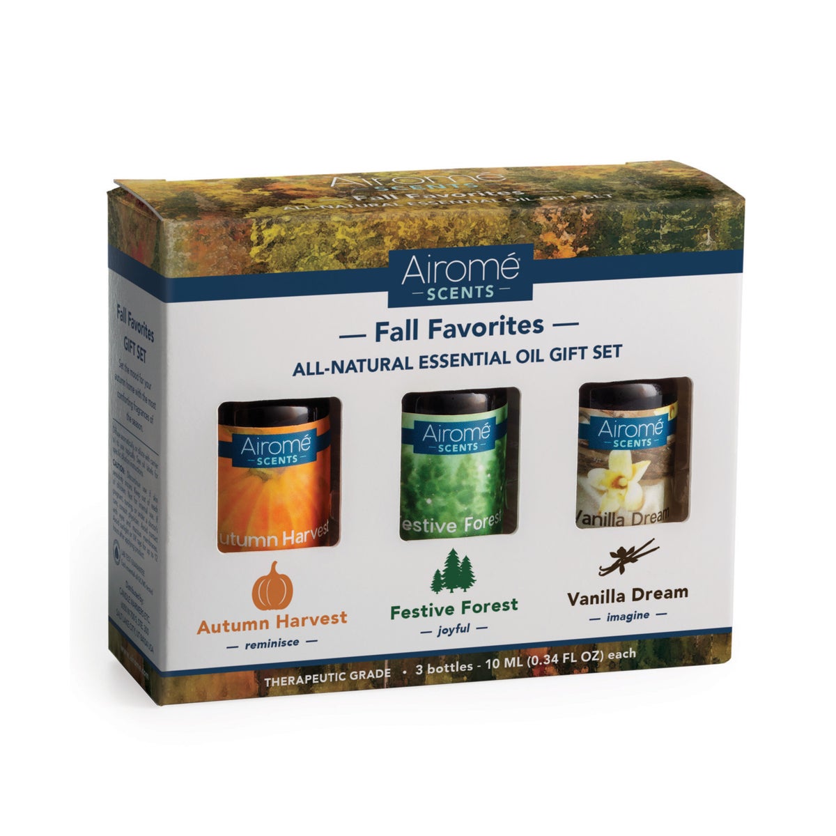 Essential Oils Gift Set - Airome Scents Fall Favorites - Includes Autumn Harvest, Festive Forest and
