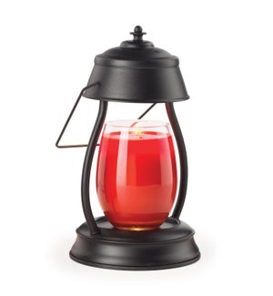 Black Hurricane Candle Warmer Lantern