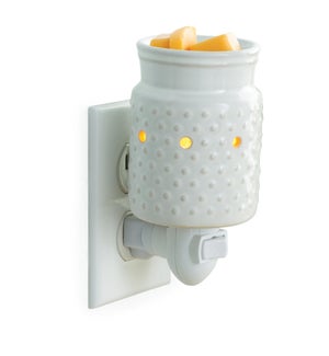 Pluggable Classic Fragrance Warmer - White Hobnail
