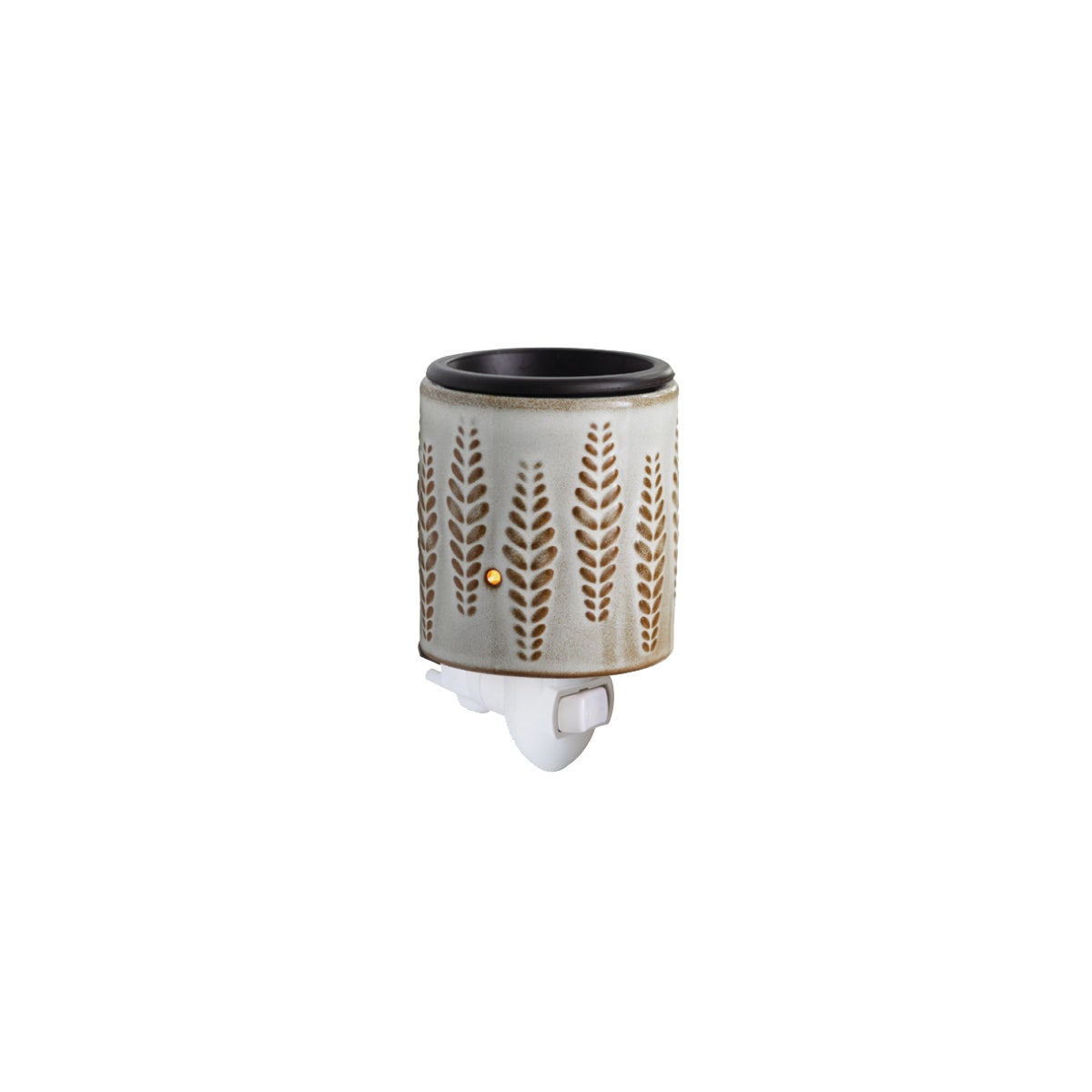 Flip Dish Pluggable Fragrance Warmer - Wheat and Ivory