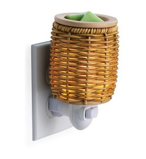 Pluggable Premium Fragrance Warmer - Wicker Lantern