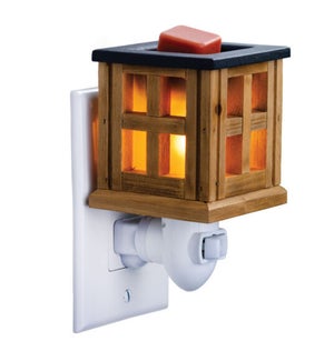 Pluggable Premium Fragrance Warmer - Wood Lantern