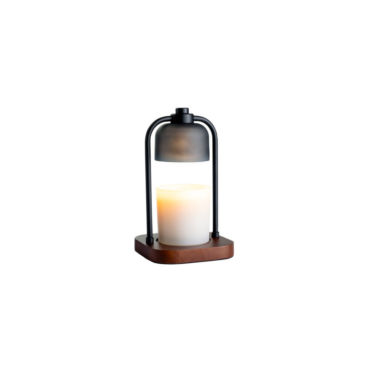 Pendant Lantern Candle Warmer - Black and Wood