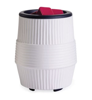 Flip Dish Fragrance Warmer - Porcelain Ridges