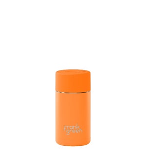 12oz Reusable Cup - Button Lid Neon Orange