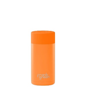 16oz Reusable Cup -Button Lid Neon Orange