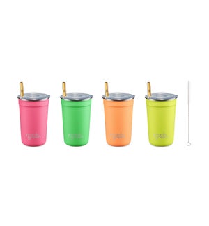 16oz Party Cups 4 Pack Neon Mixed