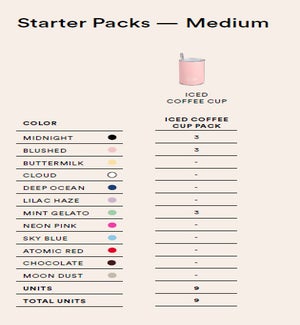 Medium Iced Coffee Cup Pack 9 pcs