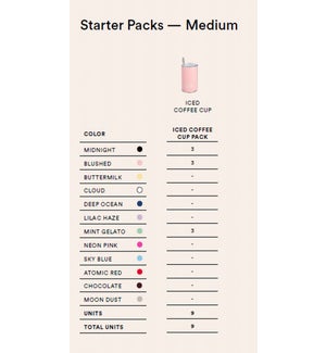 Medium Iced Coffee Cup Pack 9 pcs