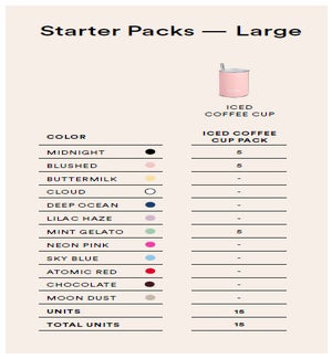 Large Iced Coffee Cup Pack 18 pcs