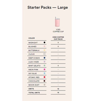 Large Iced Coffee Cup Pack 18 pcs