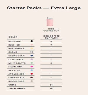 Extra Large Iced Coffee Cup Pack 24 pcs