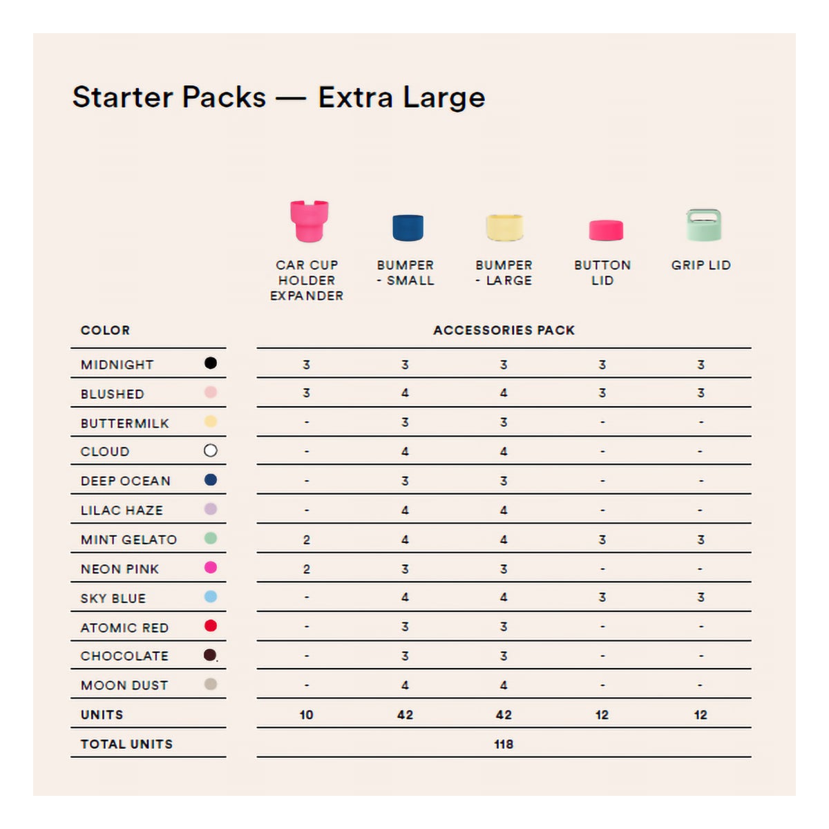 Extra Large Accessory Pack 118 pcs