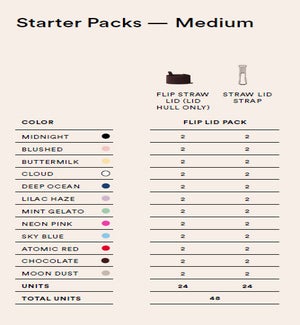 Medium Flip Lid Pack 48pcs