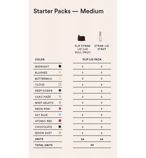 Medium Flip Lid Pack 48pcs