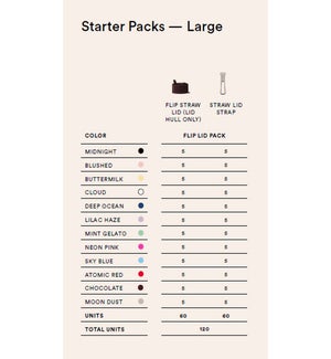 Large Flip Lid Pack 120 pcs