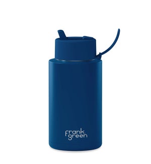 34oz Reusable Bottle - Flip Straw Lid Deep Ocean