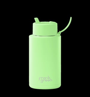 34oz Reusable Bottle - Flip Straw Lid Aurora Glow (Green)