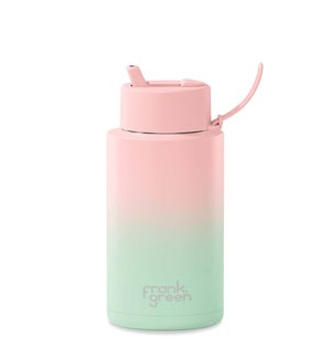 34oz Reusable Bottle - Flip Straw Lid Blushed / Mint Gelato